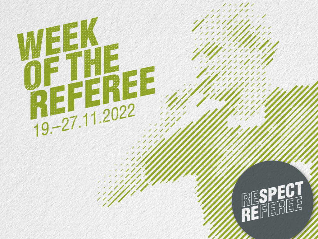 «Week of the Referee»:  Aktionswoche für den Respekt gegenüber Schiedsrichter*innen